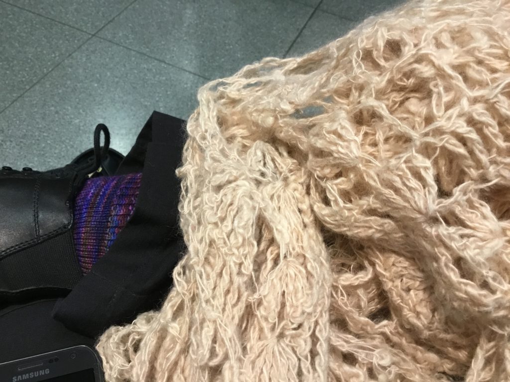 Socks and mohair shawl