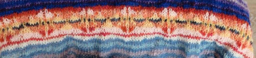 Blanket colorwork close-up