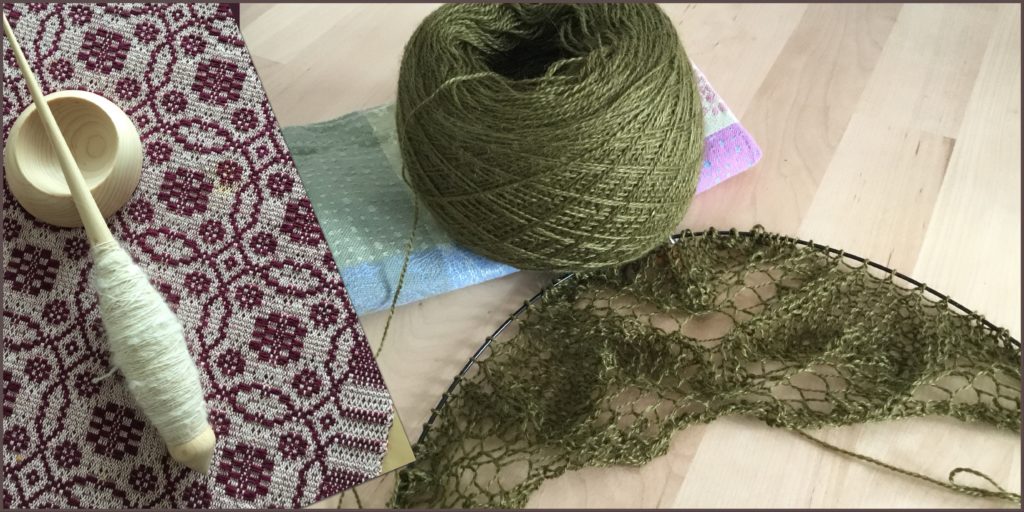 Angora spindle and alpaca shawl