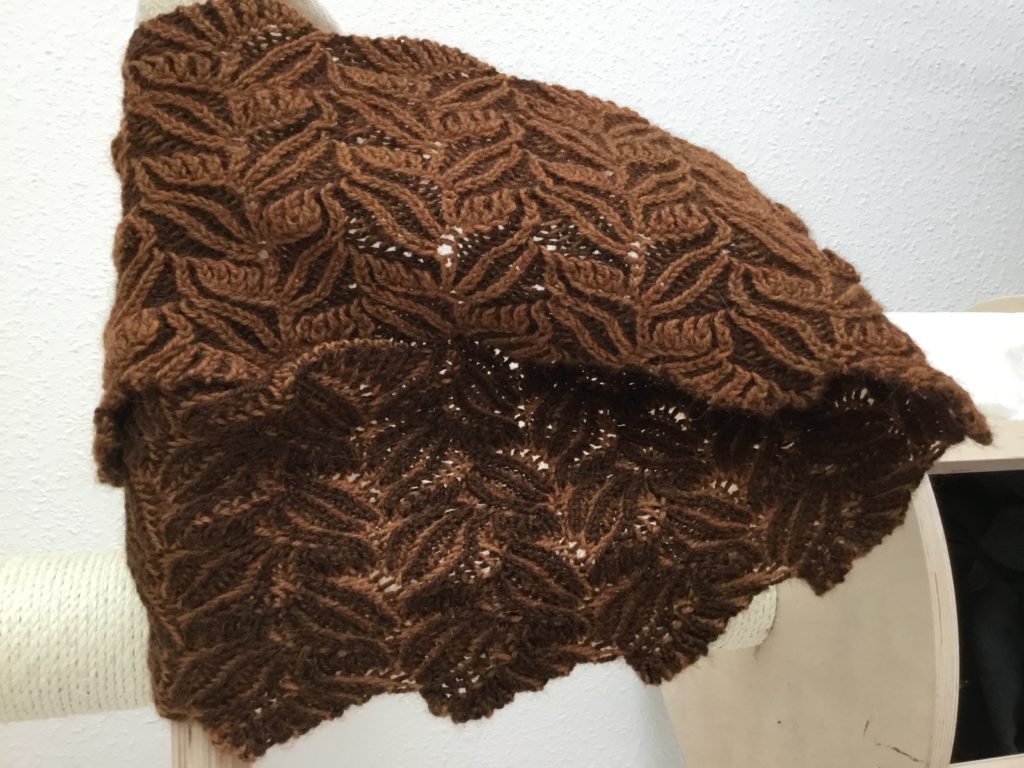 Completed Damask Cowl